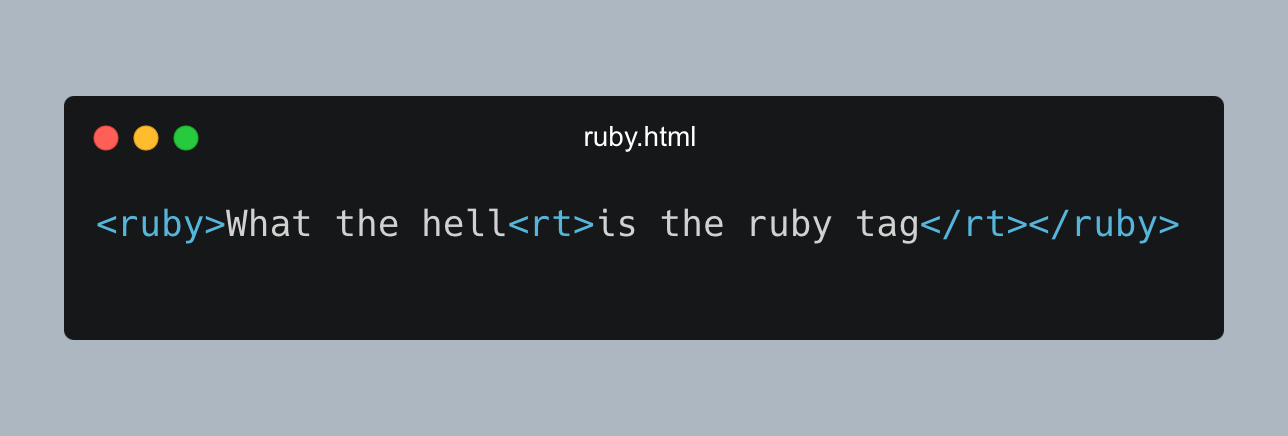 Exploring the <ruby> Tag